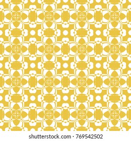 Abstract seamless pattern of yellow color for wallpapers and background.