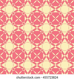 Abstract seamless pattern of yellow and light coral color for wallpapers and background. Seamless line geometric background .Straight Lines Background.

