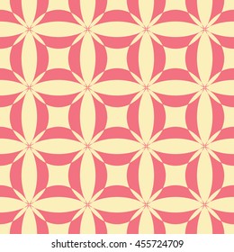 Abstract seamless pattern of yellow and light coral color for wallpapers and background. Seamless line geometric background .Straight Lines Background.
