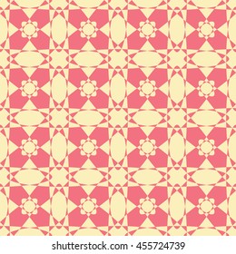 Abstract seamless pattern of yellow and light coral color for wallpapers and background. Seamless line geometric background .Straight Lines Background.
