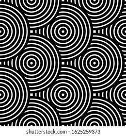 Abstract seamless pattern,Black and white background.