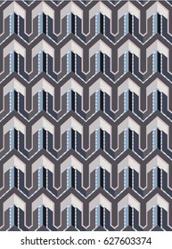 Abstract seamless patterned monochrome geometric background. Vector illustration. Element for design fabrics, cards, backgrounds and other objects