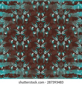 Abstract seamless pattern.Ornamental floral background.