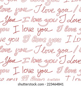 Abstract seamless pattern.Romantic calligraphy wallpaper background.Love doodle note.Valentines textured.Endless background.Wedding invitation card in vector.Seamless vector illustration