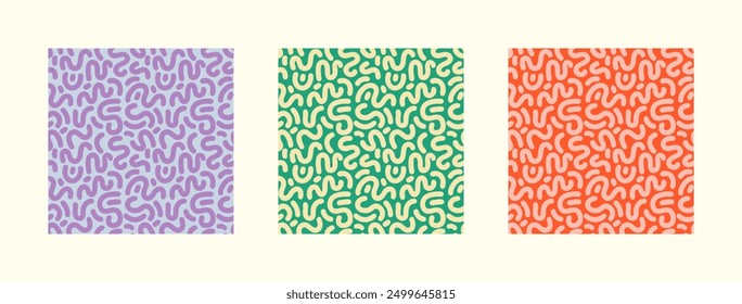 Abstractas patrones sin costuras en estilo de los años 70.	