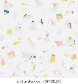 Abstract seamless patterns 80's-90's styles. Trendy memphis style. Colorful geometric background set. Terrazzo seamless vector background for modern design