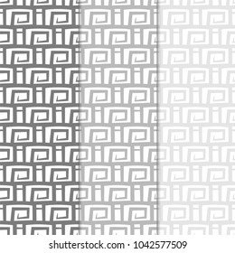 Abstract seamless patterns. Black and white monochrome backgrounds for textile, wallpapers and fabrics