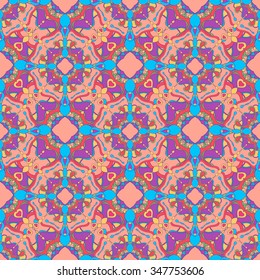 Abstract seamless patterns in bright colors. Wallpaper or textile.