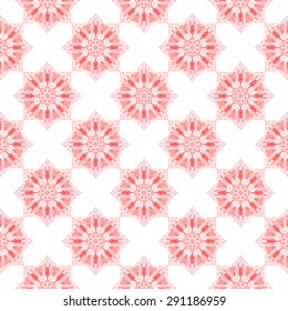 Abstract seamless patterns with circular ornament. Suitable for a pattern tile, carpet, textiles, etc. Stock vector.