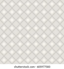 Abstract seamless patterns with diagonal squares. Stylish geometric texture. Vector background. 