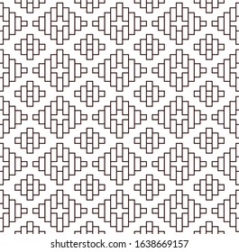 Abstract seamless patterns. Geometric textures. Linear ornament decoration.