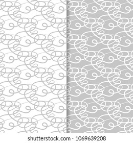 Abstract seamless patterns. Gray backgrounds for textile, wallpapers and fabrics