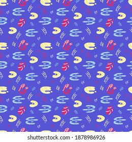 Abstract Seamless Patterns. Hand drawn various shapes and doodle objects. Abstract contemporary modern trendy vector. perfect for cards, invitations, covers, brochures, mugs, pillows, t-shirts.