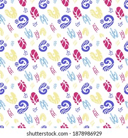 Abstract Seamless Patterns. Hand drawn various shapes and doodle objects. Abstract contemporary modern trendy vector. perfect for cards, invitations, covers, brochures, mugs, pillows, t-shirts.