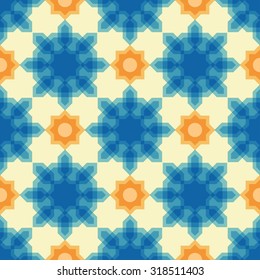 Abstract seamless patterns in Islamic style. Vector illustration