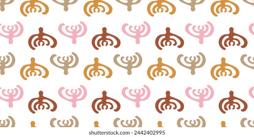 Abstract Seamless Patterns with natural colorful shapes Leaves or Coral on white background. Trendy hand drawn illustration in flat style for wrapping paper, textile print, wallpaper.