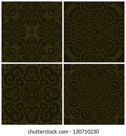 abstract seamless patterns on the dark background