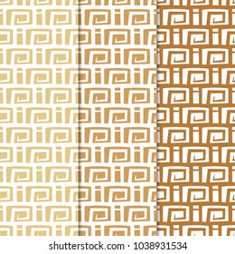 Abstract seamless patterns. Orange and white backgrounds for textile, wallpapers and fabrics