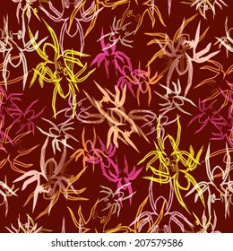 Abstract seamless patterns with spiders
