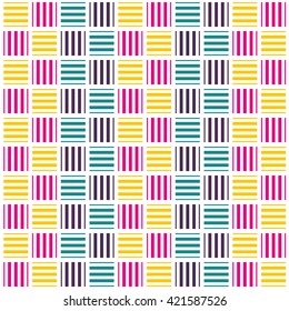 Abstract seamless patterns with squares colorful