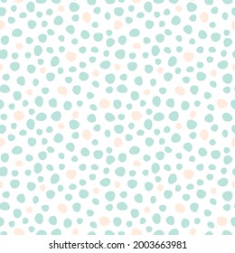 Abstract seamless patterns. Summer background with dots and a rainbow .Vector illustration.
