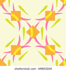 Abstract seamless patterns in warm palette.