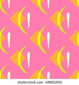 Abstract seamless patterns in warm palette.