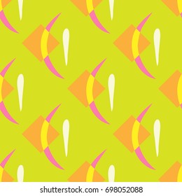 Abstract seamless patterns in warm palette.