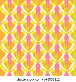 Abstract seamless patterns in warm palette.
