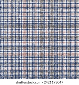 Abstract seamless pattern.Simple graphic check texture. Colorful checks.small and big size lines used pink,blue,gray with white background.