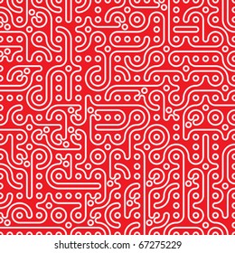 abstract seamless petroglyph background vector illustration