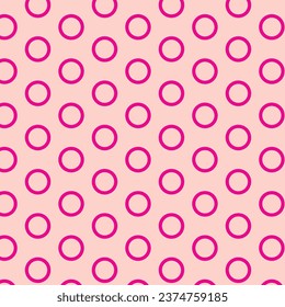 abstract seamless pink circle repeat pattern.