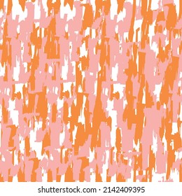 Abstract seamless pink, orange, white pattern. curves of various shapes