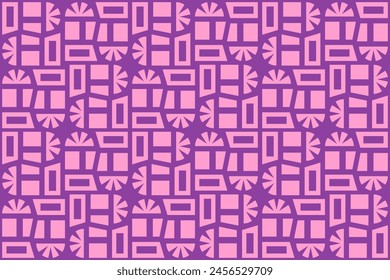 Abstract seamless pink and purple geometric pattern