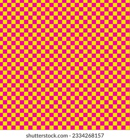abstract seamless pink yellow checkered pattern vector.