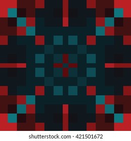 Abstract seamless pixel pattern. Cloth design, wallpaper.