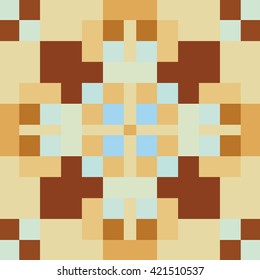 Abstract seamless pixel pattern. Cloth design, wallpaper.