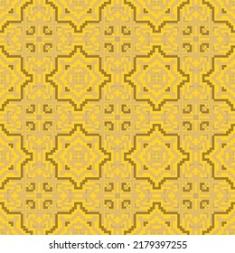 Abstract Seamless Pixel Pattern Design Ideal for silk scarf, kerchief, bandana, neck wear, shawl, hijab, fabric, textile, wallpaper, carpet, blanket, ceramics, or tiles.
