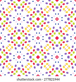 Abstract seamless polka dot pattern, vector background