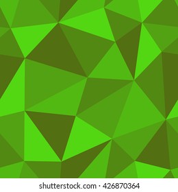 Abstract seamless polygon pattern. Light and dark green polygons for background or wallpaper. Geometric seamless polygon pattern.