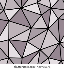 Abstract seamless polygon pattern. Light and dark grey polygon pattern for background or wallpaper. The polygon pattern for printing presentation or flyer. Thick lines on the polygon pattern.