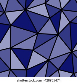 Abstract seamless polygon pattern. Light and dark blue polygon pattern for background or wallpaper. The polygon pattern for printing presentation or flyer. Thick lines on the polygon pattern.