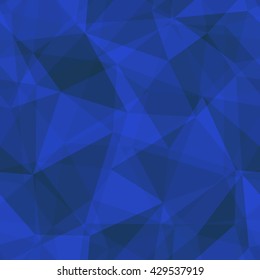 Abstract seamless polygon pattern. Light and dark blue polygon pattern for background or wallpaper. Polygon pattern for printing presentation or flyer. Polygon pattern with transparency.