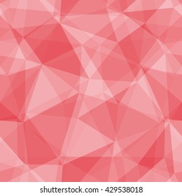 Abstract seamless polygon pattern. Light and dark red polygon pattern for background or wallpaper. Polygon pattern for printing presentation or flyer. Polygon pattern with transparency.