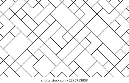 abstract seamless polygonal rectangular line pattern.