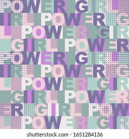 Abstract seamless power girl pattern. Pastel print for cover, wrapping, fabric, textile.