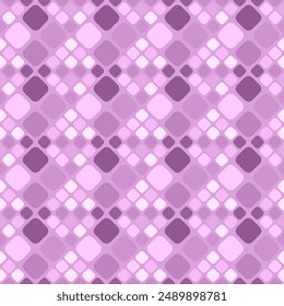 Abstract seamless purple diagonal square pattern background - geometrical lavender vector graphic