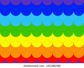 Abstract seamless rainbow circle pattern background - Vector illustration