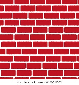 Abstract seamless red bricks background