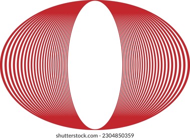 abstract seamless red circle line pattern art.